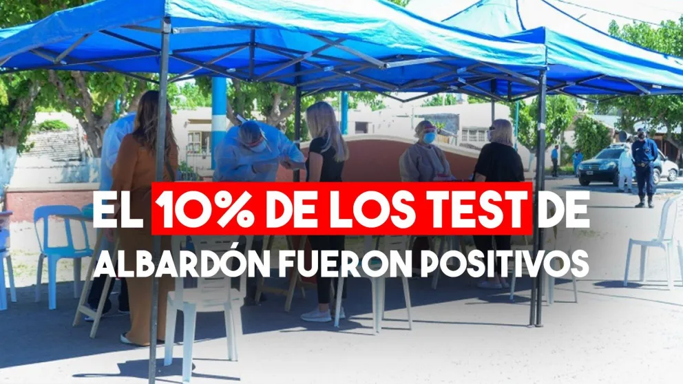 Tras el rastrillaje en Albardón, se registraron 12 test rápidos positivos