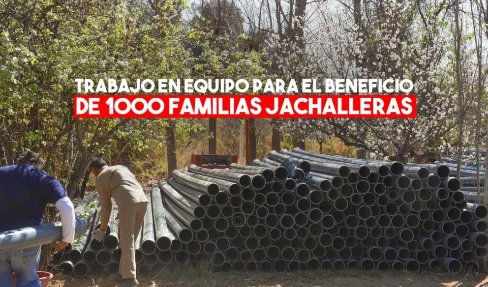Jáchal: entregaron los materiales para renovar el acueducto de la zona norte