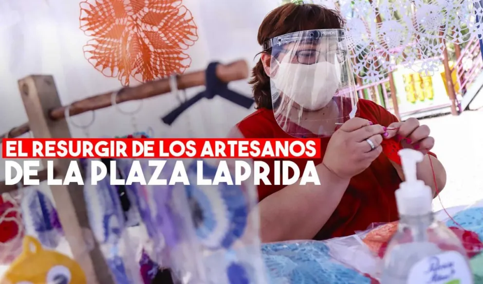 Artesanos volvieron a la Plaza Laprida: deben cumplir un protocolo especial