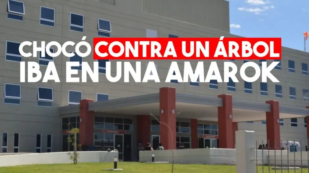 Chocó con un árbol y sufrió un golpe en la cabeza