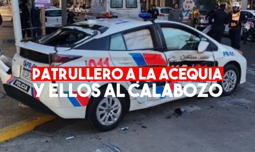 Quisieron chocar a un patrullero de frente y terminaron detenidos