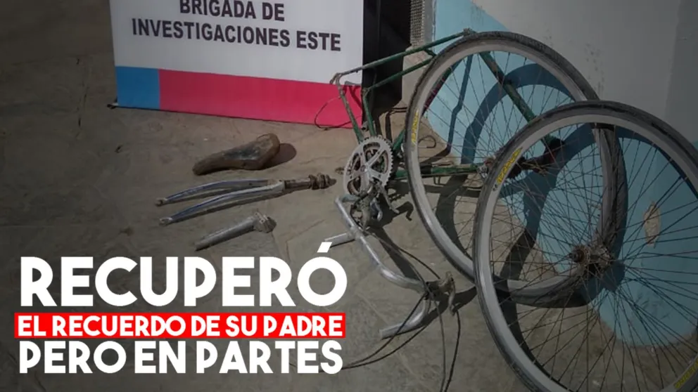 Le robaron la bicicleta que era de su padre y al final pudo recuperarla