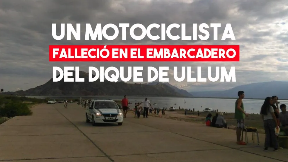 Un motociclista falleció tras descompensarse en el dique de Ullum