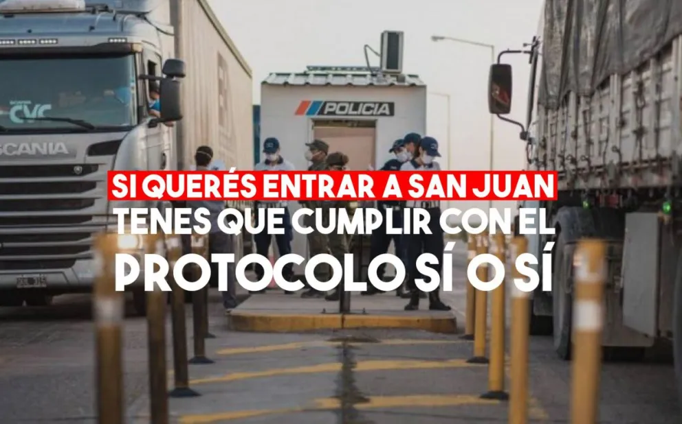 Ya rige el nuevo protocolo de ingreso a San Juan