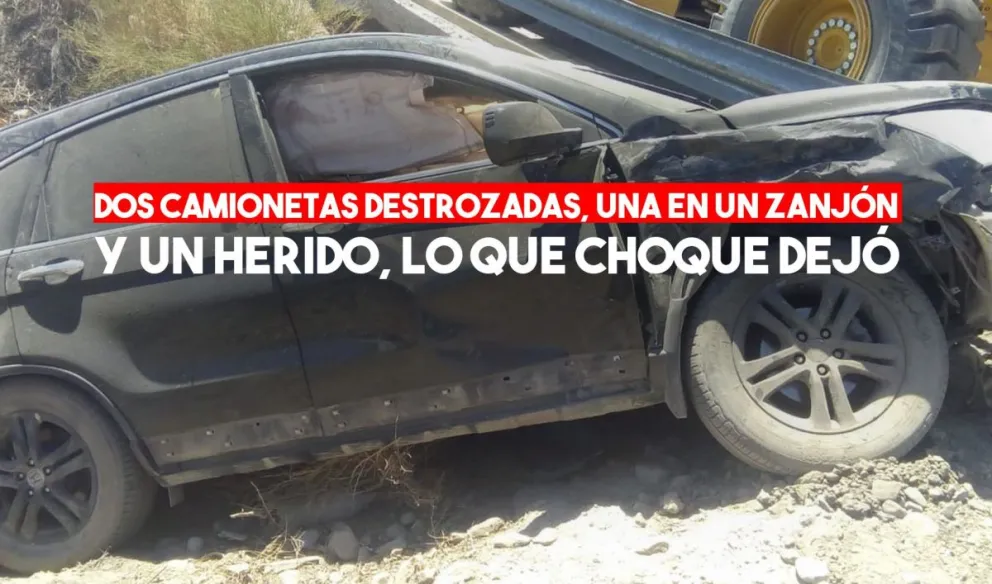 Las impactantes fotos del choque entre dos camionetas en Ruta 40 y Calle 11