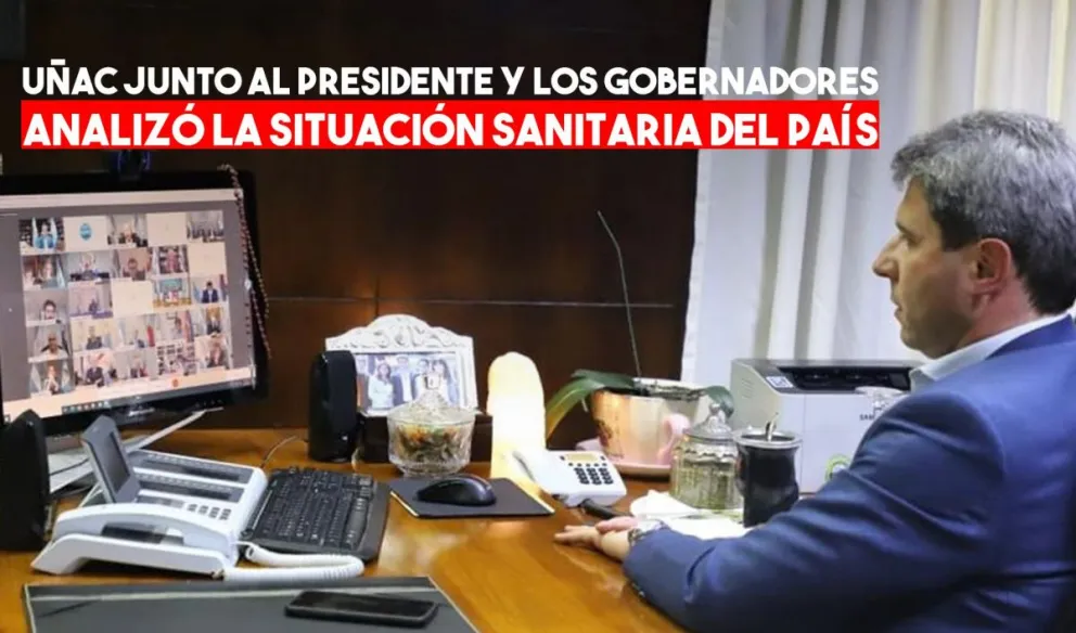 Sergio Uñac, mantuvo un encuentro virtual junto al presidente de la Nación y gobernadores