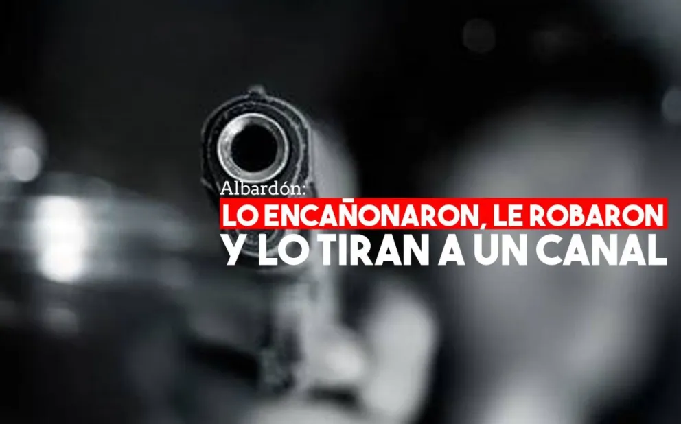 Lo tiraron a un canal luego de robarle
