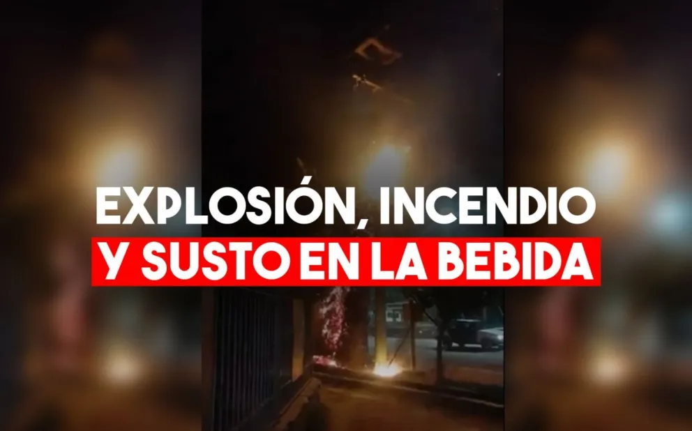 Explotó un transformador en La Bebida y asustó a todos los vecinos