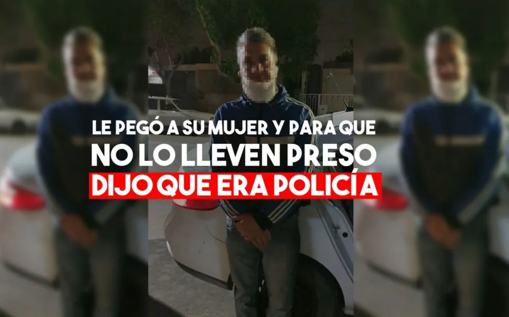 Le pegó a su mujer y para zafar dijo que era policía retirado