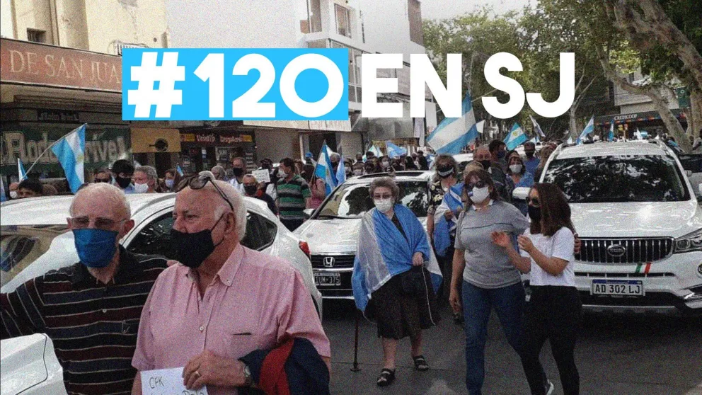 En San Juan también hubo banderazo contra el gobierno nacional