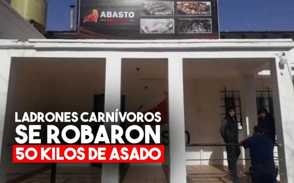 Entraron a robar a una carnicería y se llevaron 50 kilos de asado