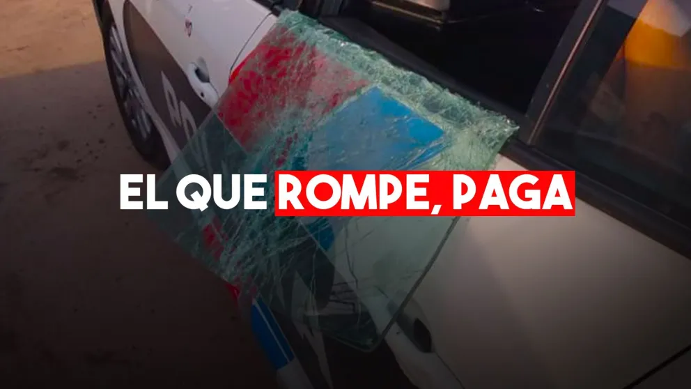 Los trasladaban a la comisaría y rompieron el patrullero para intentar escapar