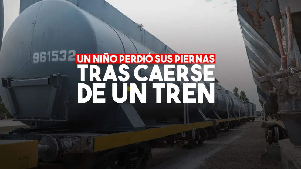 Un niño sufrió la amputación de sus piernas tras resbalarse de un tren de carga