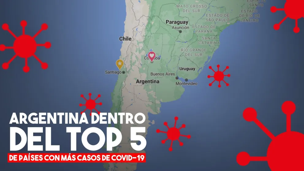 Argentina es el quinto país con más casos de Covid-19 en el mundo