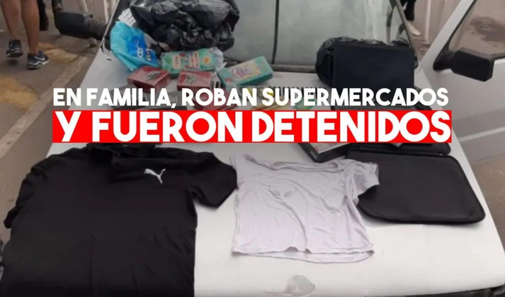 Una pareja y sus hijos terminaron detenidos tras robar en el Walmart