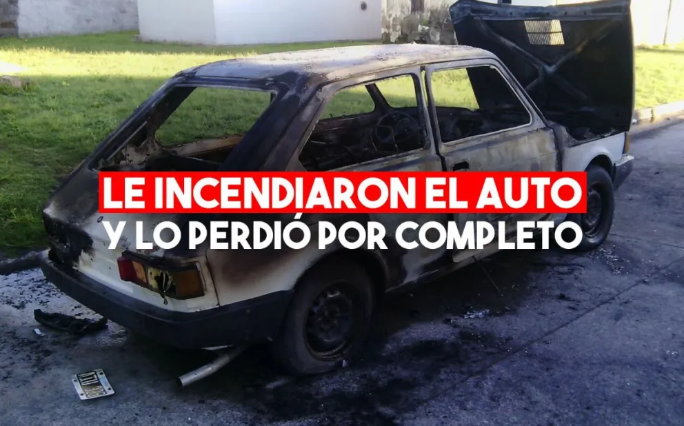 Perdió su vehículo en un incendio y creen que fue intencional