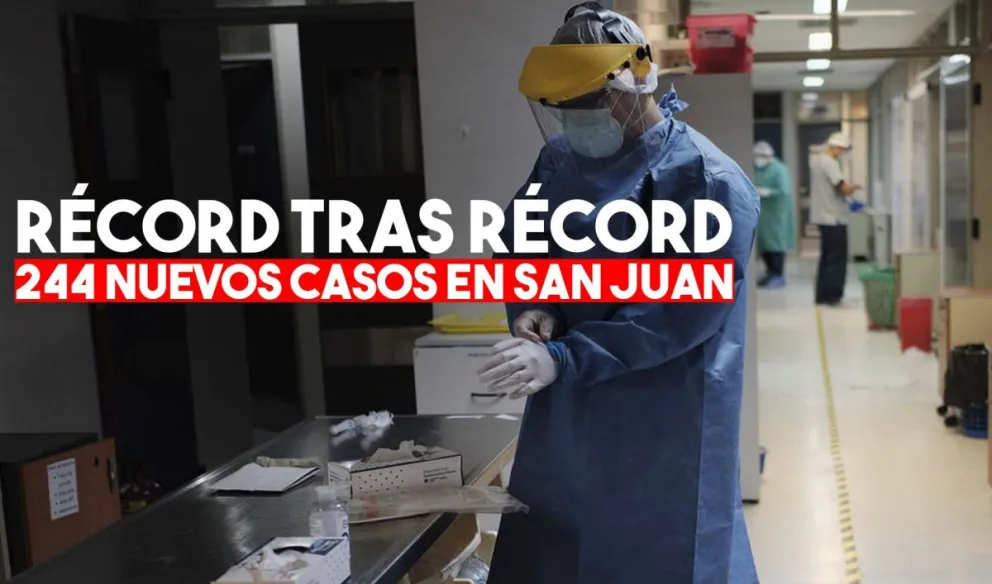 Nuevo récord de casos: confirman 244 nuevos casos en San Juan