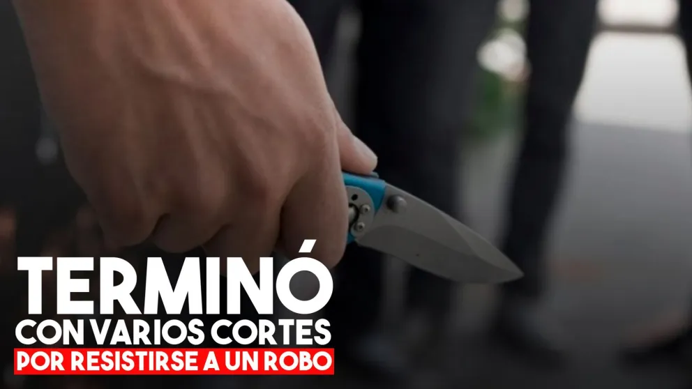 Se resistió al robo de un celular y lo agredieron con un cuchillo