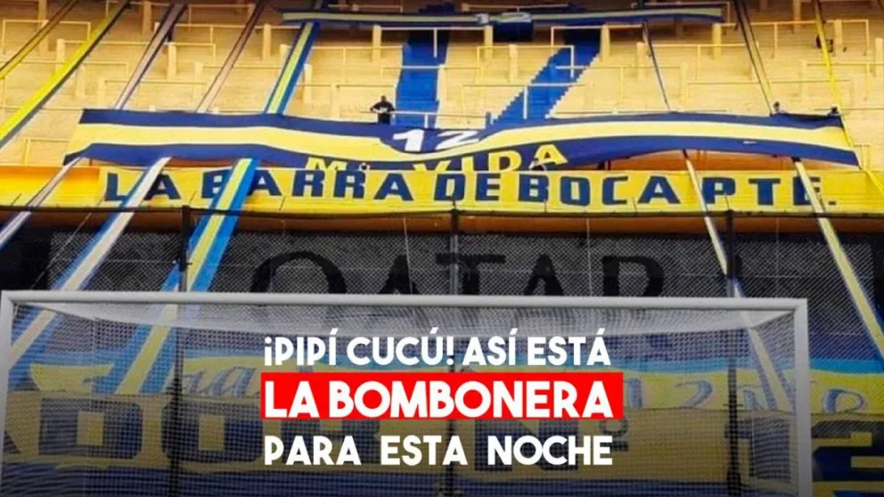 Así está la Bombonera para el partido de esta noche