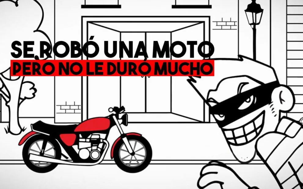 Le robaron la moto pero lograron capturar al ladrón