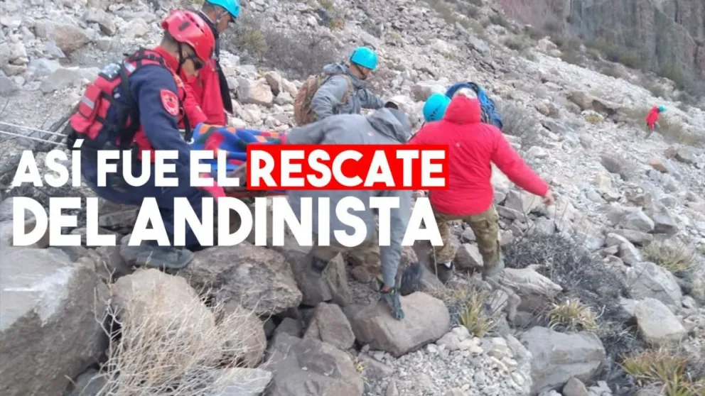 Muerte del andinista: así lo rescataron del cerro La Sal