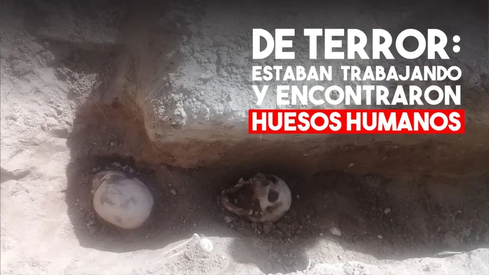 Encontraron restos óseos a dos cuadras de la plaza de Jáchal