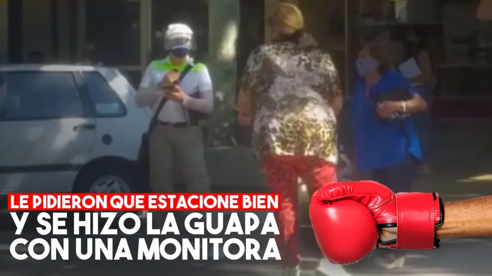 Tenso momento entre una conductora y una monitora urbana en pleno centro
