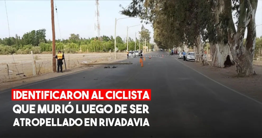 Identificaron al ciclista que murió en Rivadavia