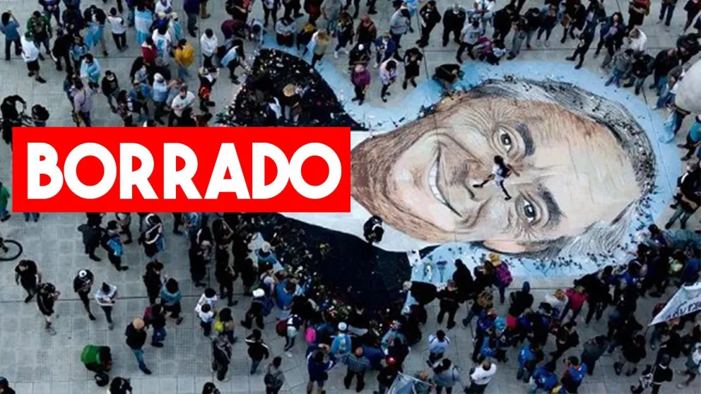 El mural de Néstor no duró ni 24 horas