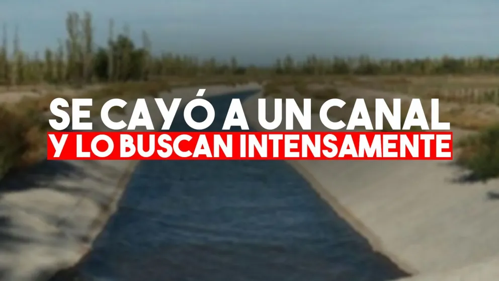 Rivadavia: buscan a un hombre que se cayó al canal Céspedes y se lo llevó el agua
