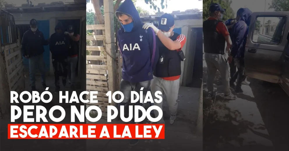 Robó, se fugó y después de 10 días lo detuvieron
