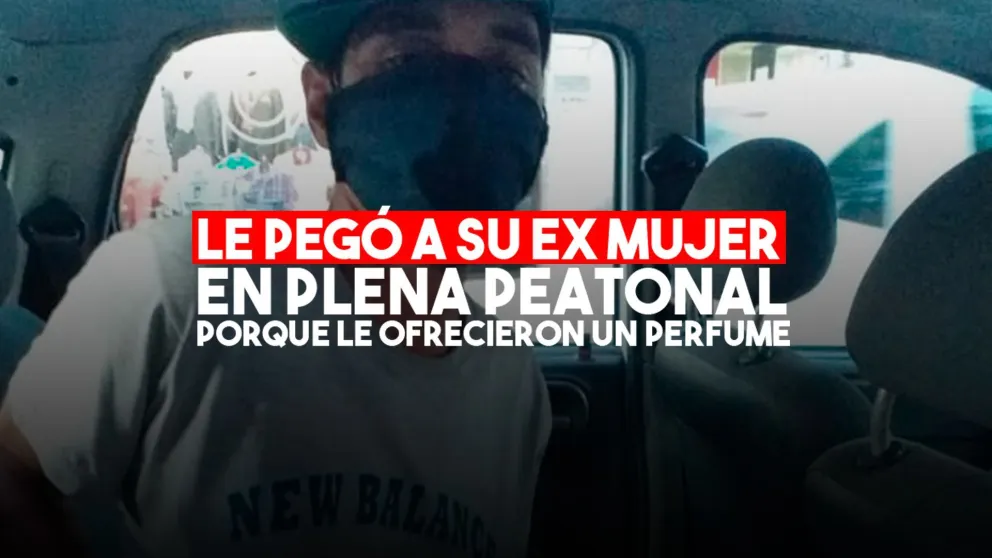 Golpeó a su ex mujer en plena peatonal por un perfume