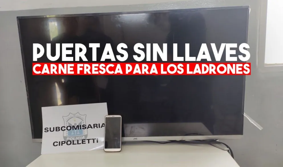 Mientras una familia dormía, les robaron un televisor y un celular