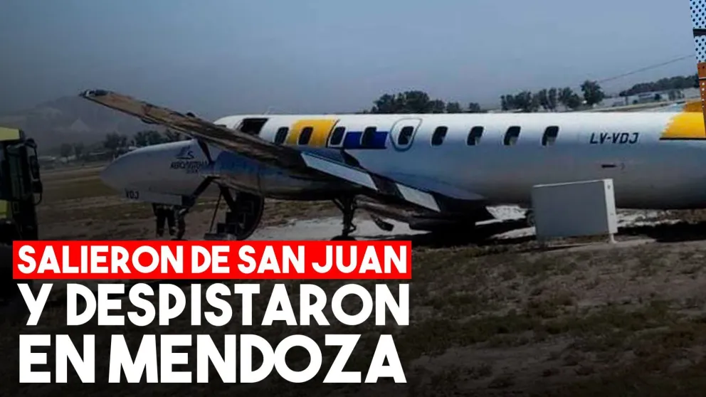 Un avión sufrió un desperfecto al aterrizar y se despistó en Mendoza