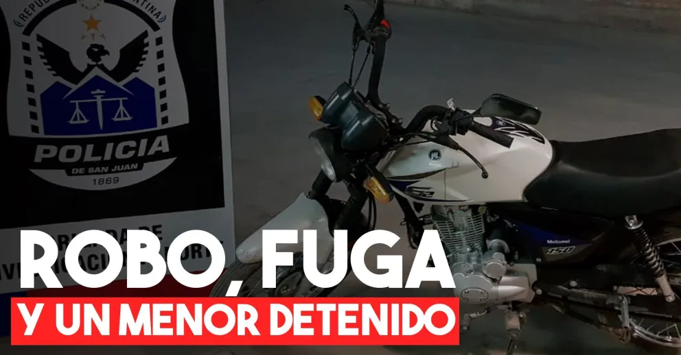 Le robaron la moto en Santa Lucía y encontraron a los ladrones en Chimbas