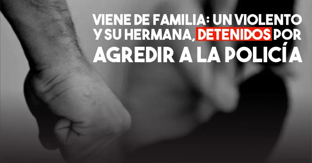 Un violento y su hermana, detenidos por agredir a la Policía