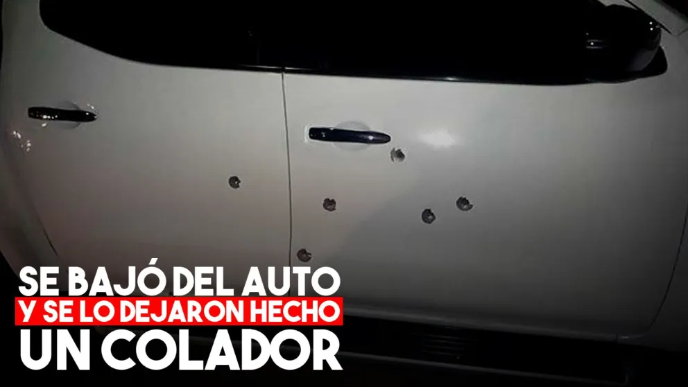 Le balearon el auto y se dieron a la fuga