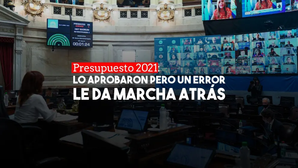El Senado aprobó el Presupuesto 2021 pero le encontraron un error y volverá a Diputados