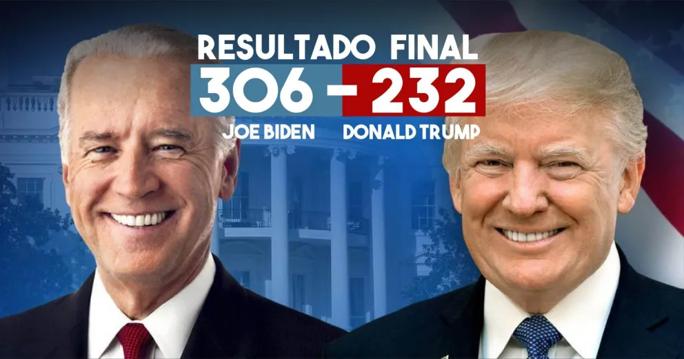 Finalmente, Biden se impuso con 306 electores