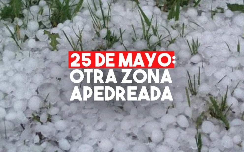 En 25 de Mayo el granizo también se hizo sentir