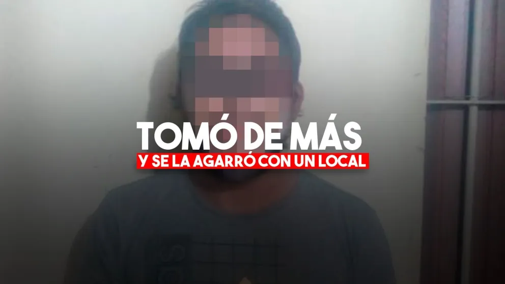 En estado de ebriedad atacó un restaurante y le rompió los vidrios