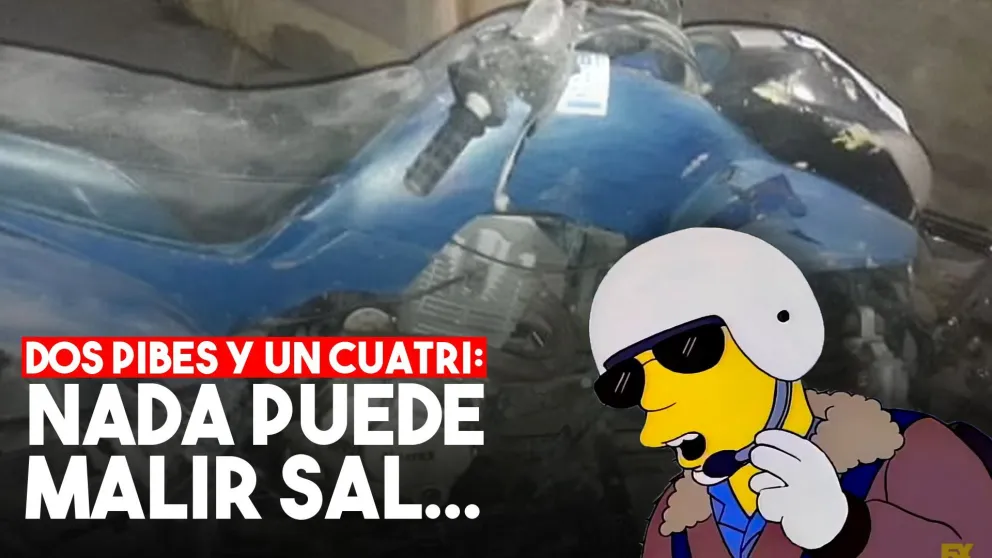 Dos menores se dieron vuelta en un cuatriciclo