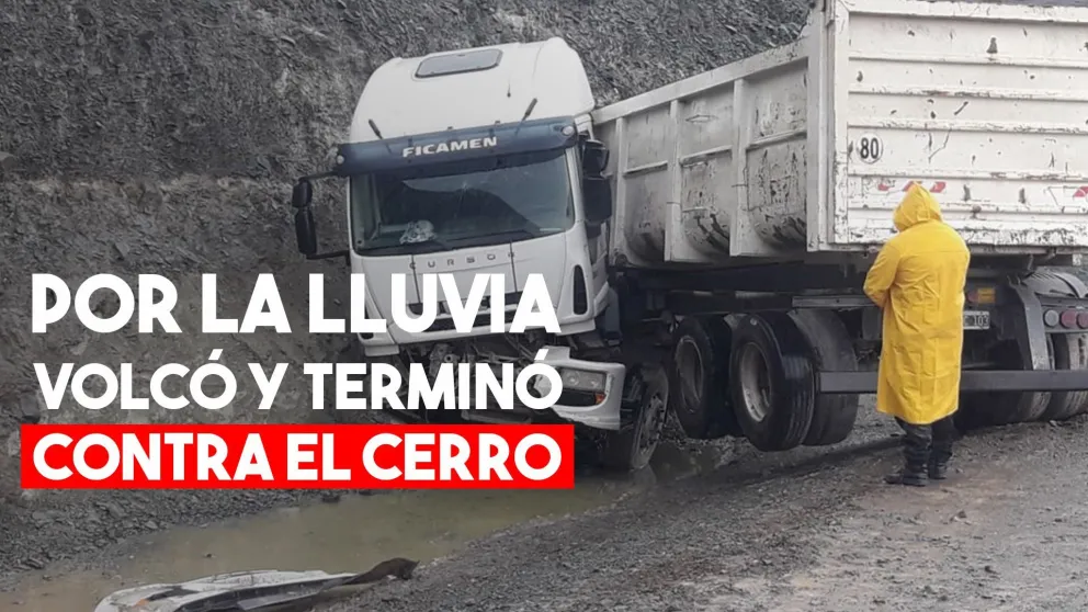 Un camión volcó yendo a Barreal