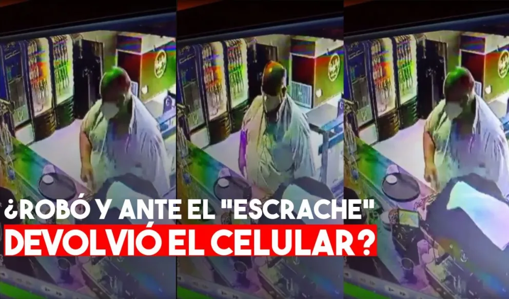 Vídeo: ¿Robó o se confundió de teléfono? el hecho ocurrió en reconocido bar sanjuanino
