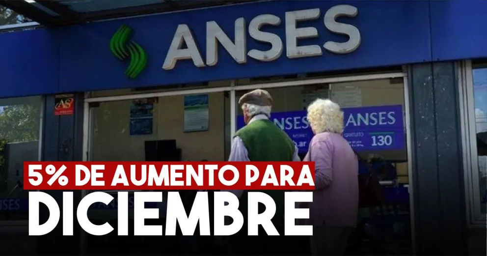 Las jubilaciones aumentarán en un 5% en diciembre