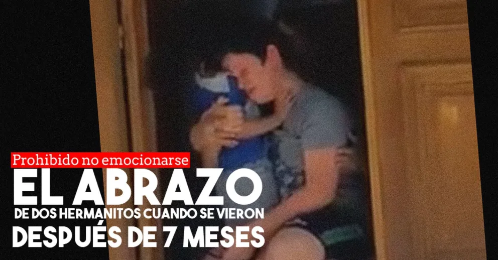 Dos hermanos, separados por la pandemia, así fue el reencuentro