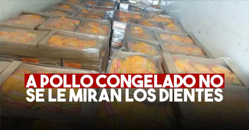 Por una infracción Intervinieron parte de un cargamento de pollo