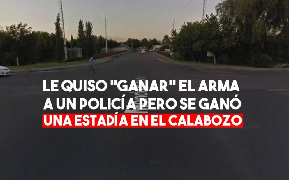 Le quiso robar el arma a un policía y la pagó caro