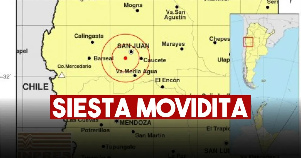 Un fuerte sismo sacudió la siesta sanjuanina