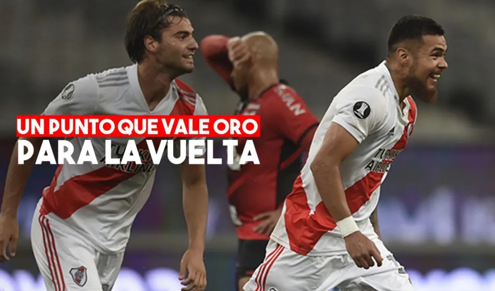 River y un valioso empate ante Paranaense por Copa Libertadores